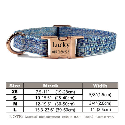 Personalized Nylon Dog Collar